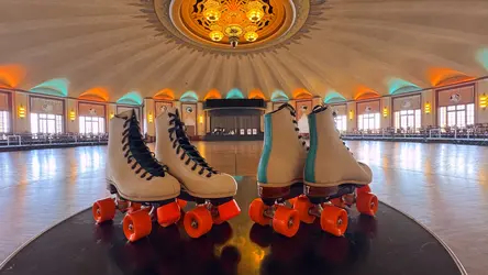 Roller skating in the Avalon Ballroom